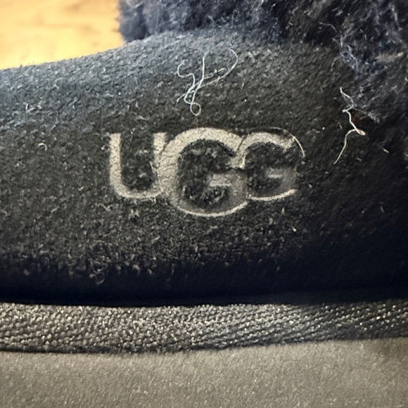 UGG Classic Black Sheepskin Slippers - Picture 3 of 7